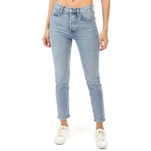 RE/DONE 90s High Rise Ankle Crop Jeans 32